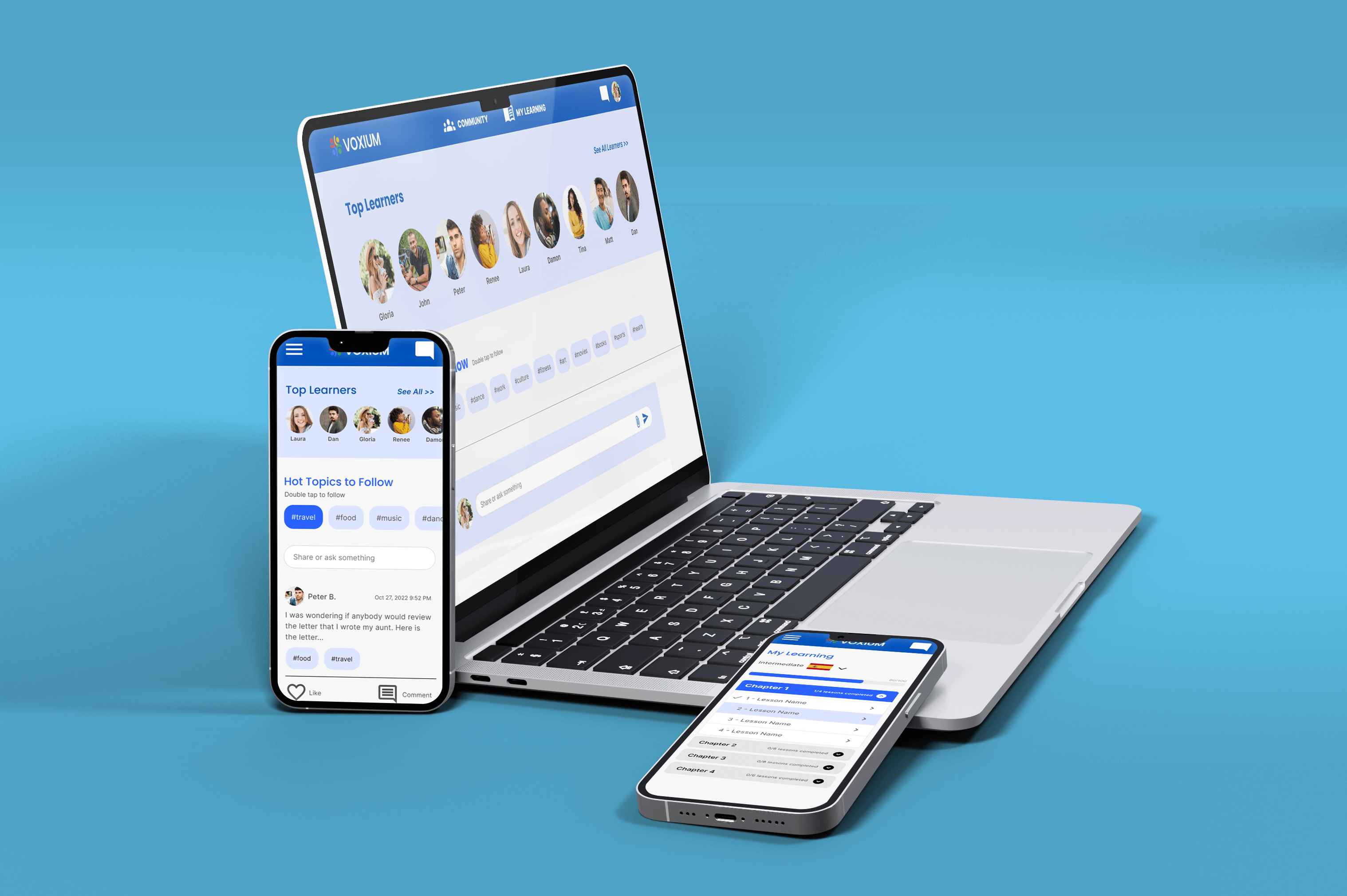 Voxium Language Learning Responsive Website Design